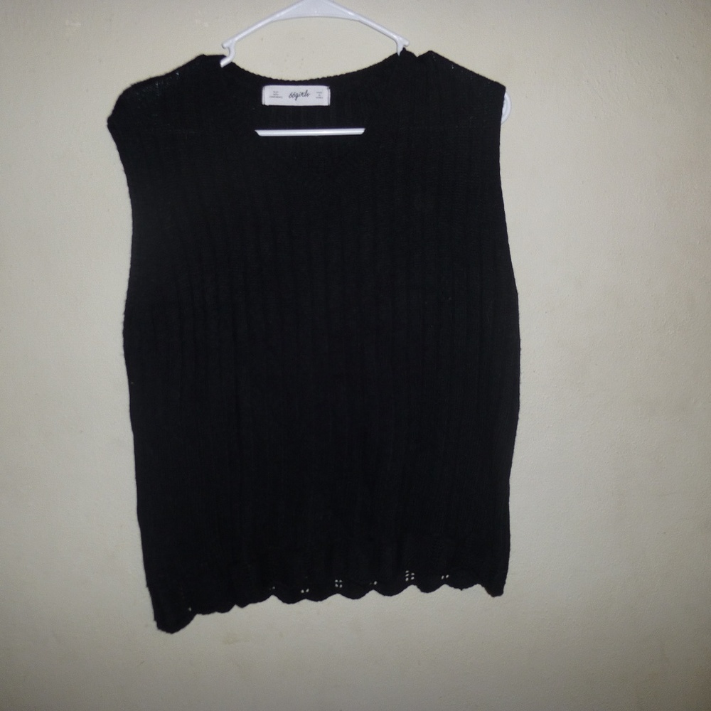 Korean fashion  - Loose fit Knit vest